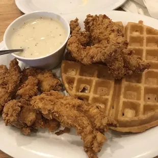 fried chicken and waffles