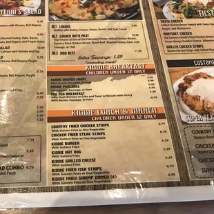 the menu
