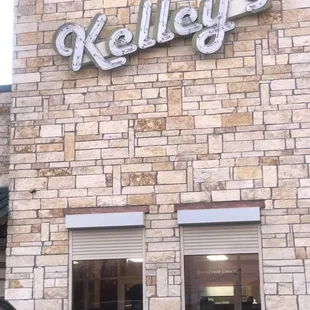The sign on the building!