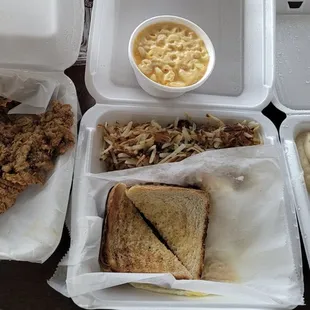 Grand Slam Breakfast, Mama&apos;s Meatloaf and sides