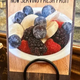 Fresh fruit sign