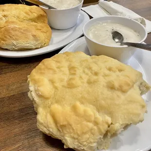 Texas size biscuits. Very good!