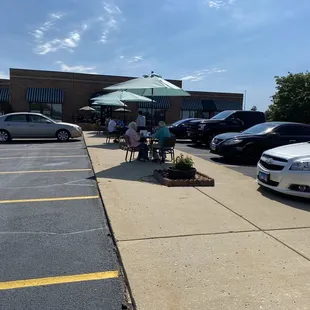 a parking lot full of cars