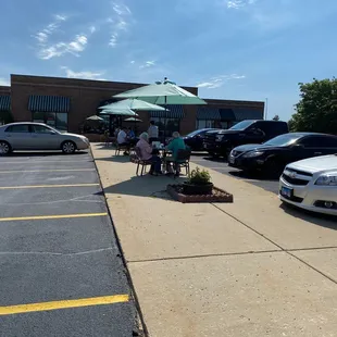 a parking lot full of cars