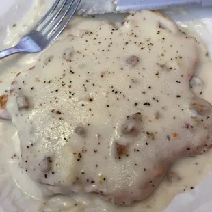 Country Fried Steak? Aside from bacon and deli sliced ham I'm not sure I've come across a thinner piece of meat.