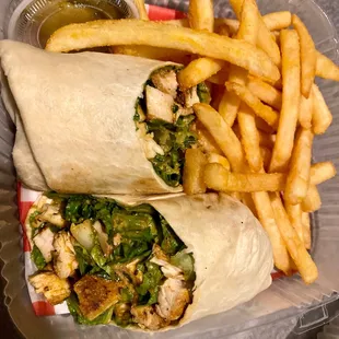 Blackened chicken Caesar wrap