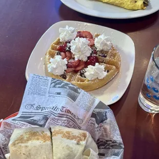 food, waffles
