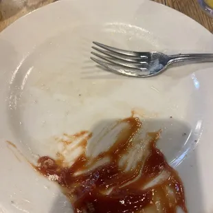 My cleared plate