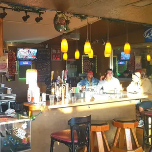 people sitting at the bar