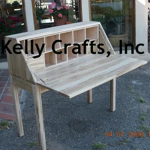 Kelly Crafts Wormy Maple Writing Desk