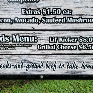 Kids Menu