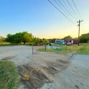 On south side of Lucas Rd, if you drive east, you won't see it because of trees.