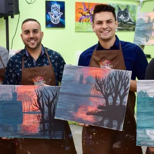 Guys like to paint, too!