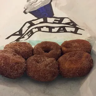 Cinnamon and sugar mini donuts