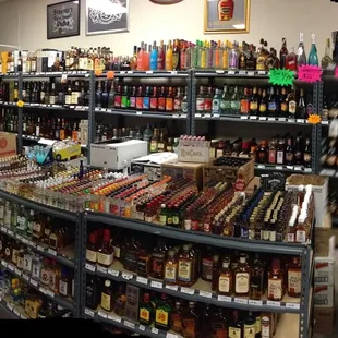 a wide selection of liquors