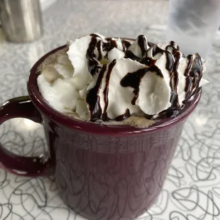 Peppermint mocha latte