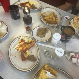 The French toast and the eggs