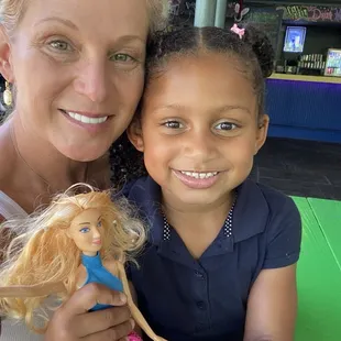 My granddaughter loves the chicken tenders and the play area!