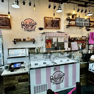 Interior of Kelly's Homemade Ice Cream