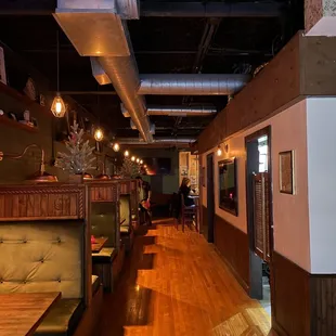 the interior of the pub