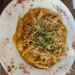 Shrimp and andouille sausage penne pasta