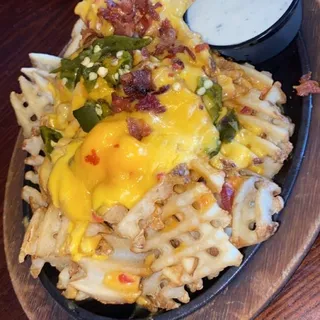 Bacon Poblano Waffle Cheese Fries