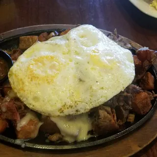 Brisket Hash and Eggs