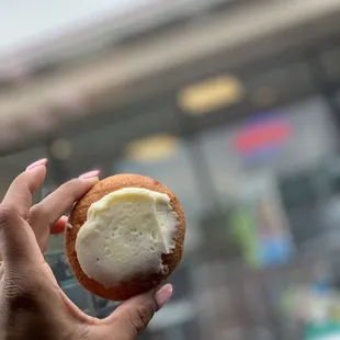 Strawberry Cake Donut with Cream Cheese Frosting