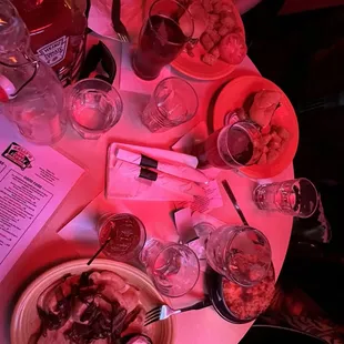 a table full of food