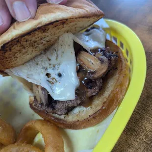 Mushroom Swiss Burger