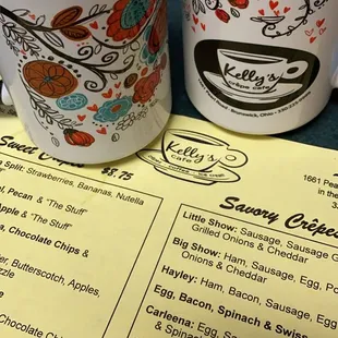 Menu and hot chai&apos;s! Highly recommend the chai!!