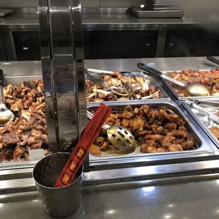 chicken wings and fried chicken, interior