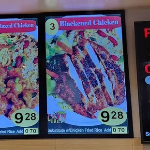menus and prices