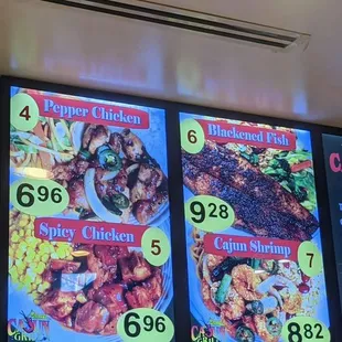 menus and prices