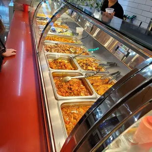 a woman ordering food