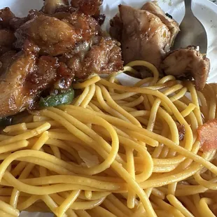 Pepper chicken 8/10 (too spicy for me) and bourbon chicken 10/10 very moist and flavorful.