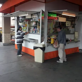 two men ordering food