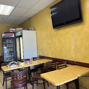 a view of the dining area