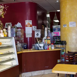 the inside of the restaurant