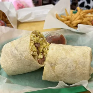 Polish Sausage Breakfast Burrito