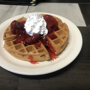 Strawberry waffle yummy