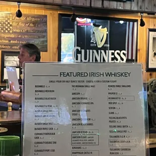 Various whiskey brands