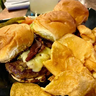 Special Sliders with bacon, jalapeño and Gouda