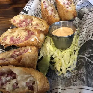 Reuben Egg Rolls