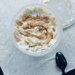 Salted caramel banana pudding