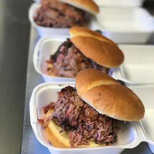 Chopped beef sandwiches