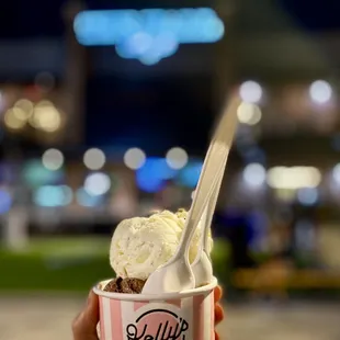 Pistachio and Nutella Swirl