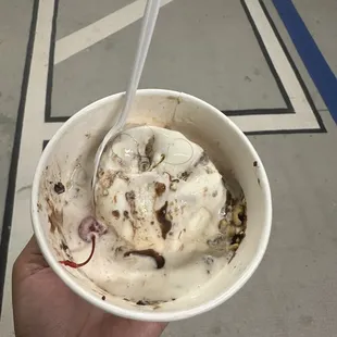 Hair in my brownie sundae