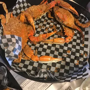 a plate of crab legs