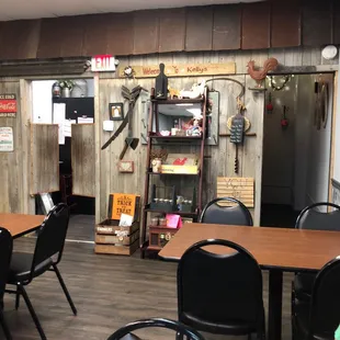 the dining area of the restaurant
